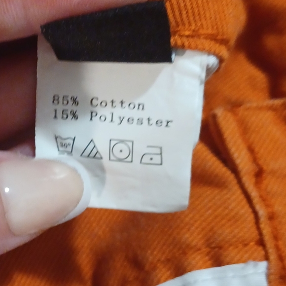 Orange wide leg cargo jeans size 6 - Picture 7 of 7
